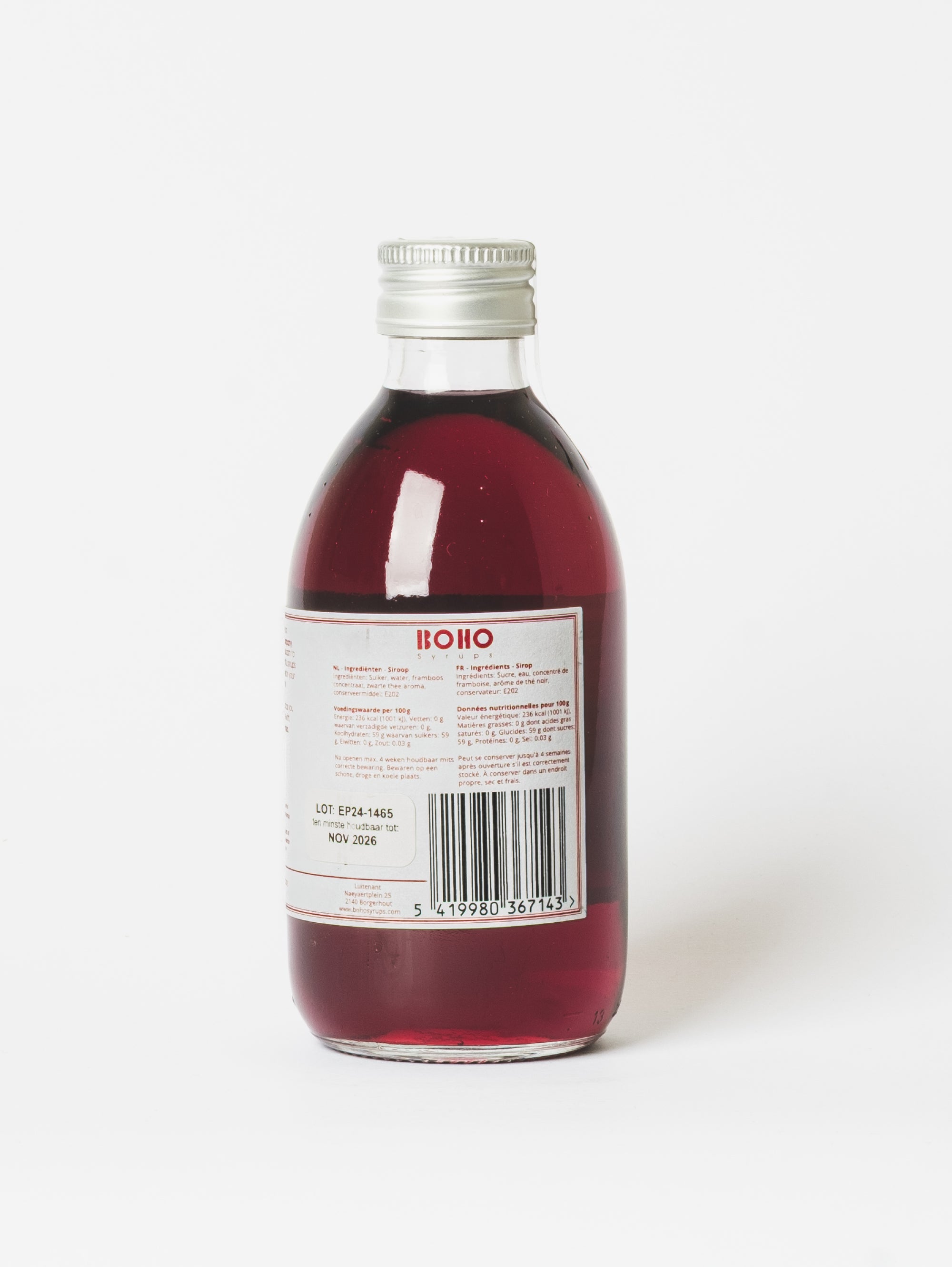 Framboos & Zwarte thee 25 cl