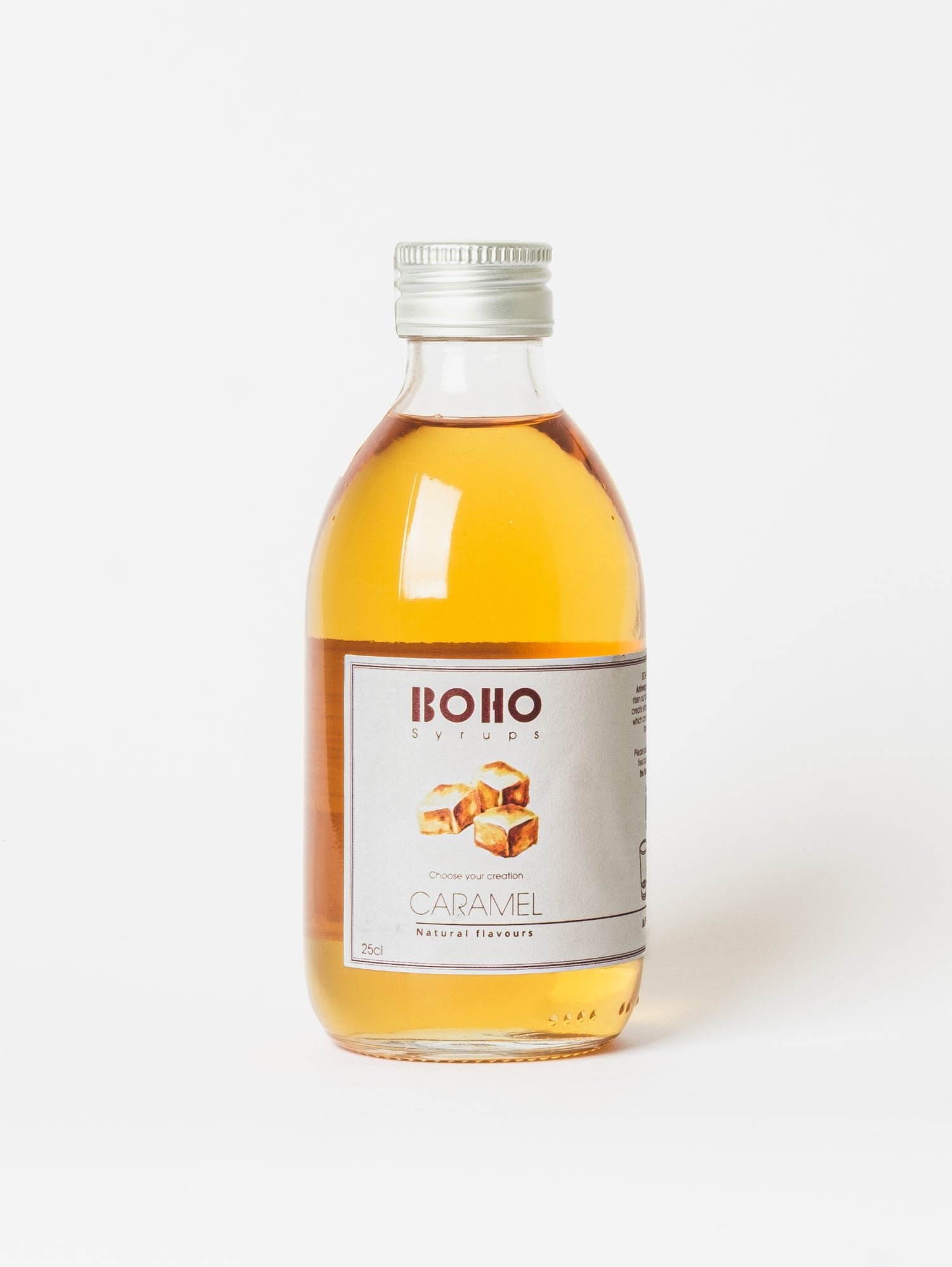 Fles 25 cl BOHO karamel siroop – rijke en zoete smaak, ideaal voor koffie, desserts en cocktails"